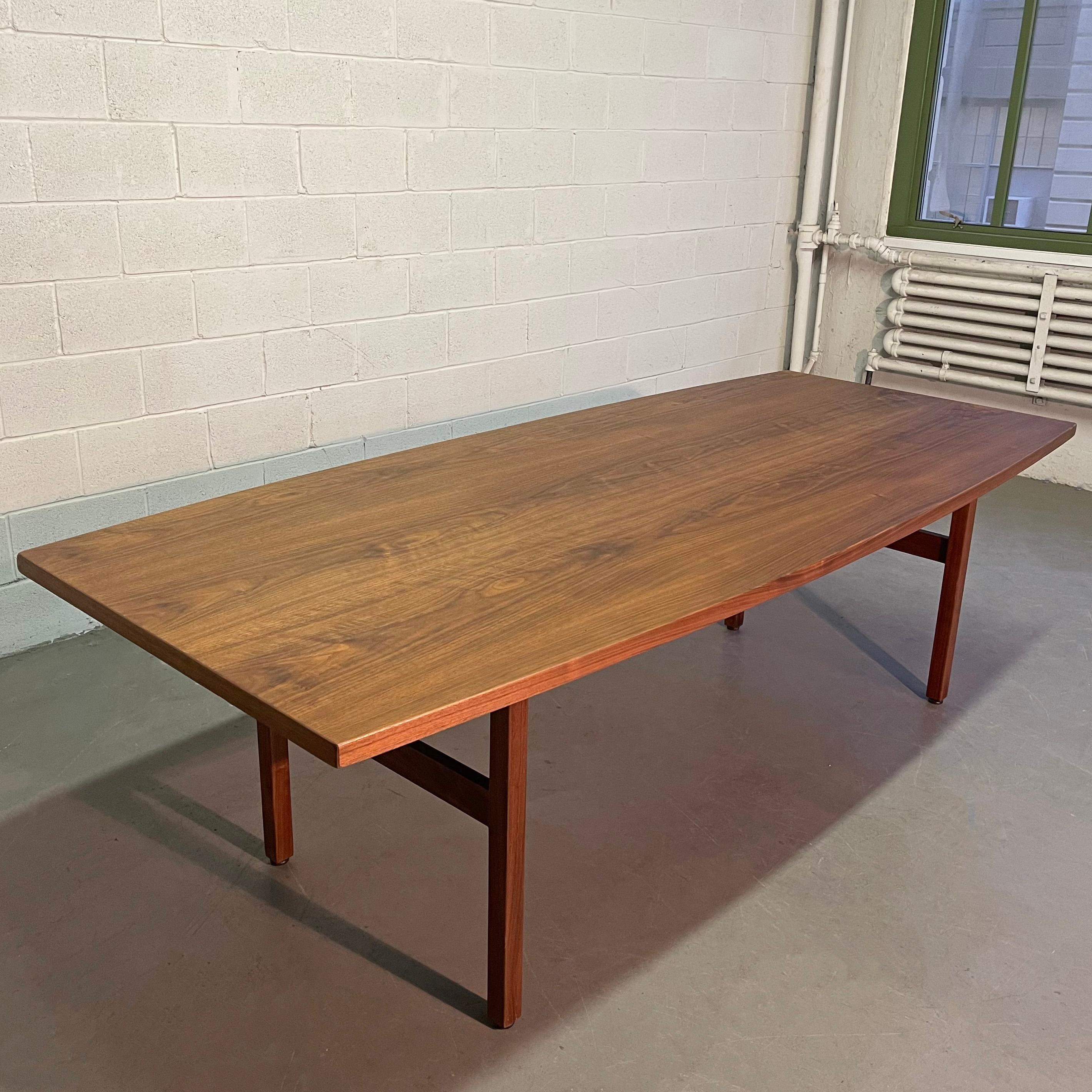 American Jens Risom Walnut Conference Dining Table