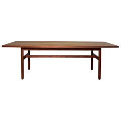 Retro Jens Risom Walnut Conference Dining Table