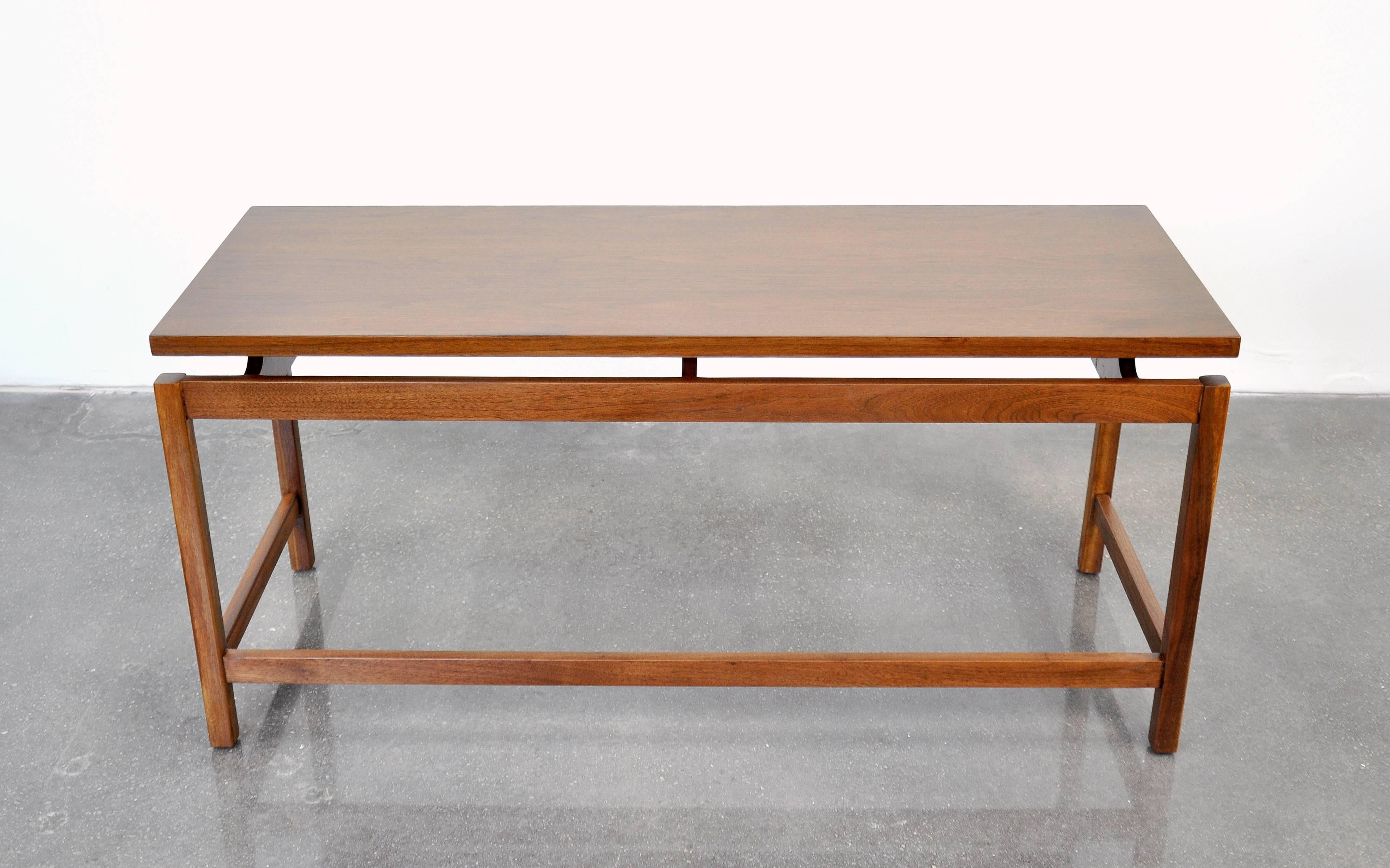 Mid-Century Modern Danish Modern Jens Risom Walnut Sofa Table
