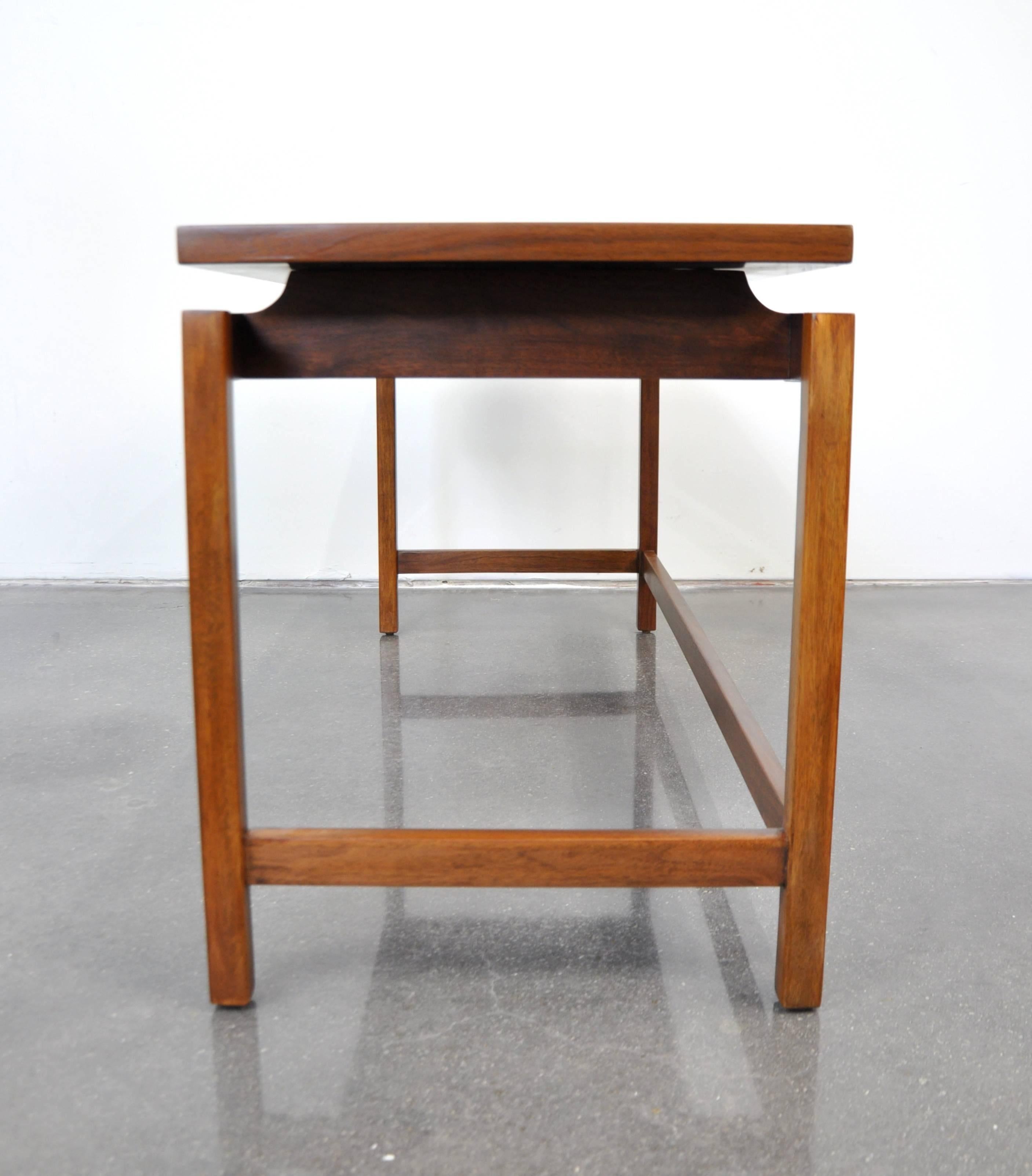 Danish Modern Jens Risom Walnut Sofa Table 1