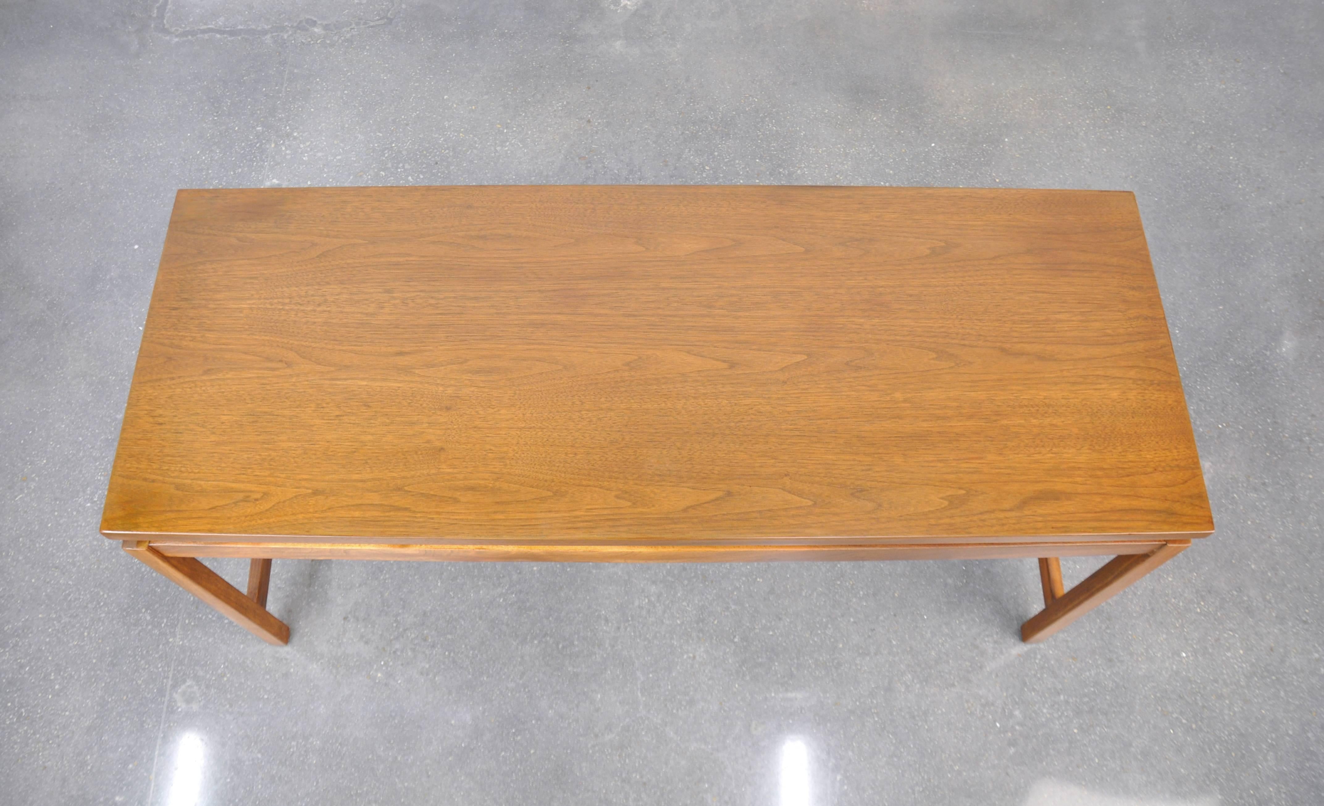 Danish Modern Jens Risom Walnut Sofa Table 2