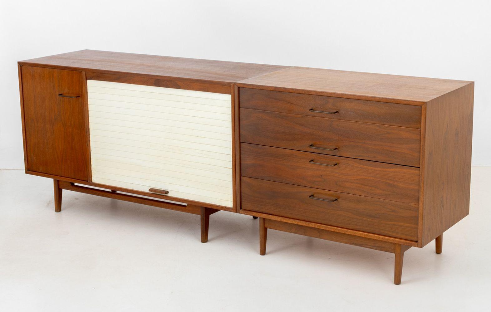 Jens Risom Walnut Credenza In Good Condition For Sale In Astoria, NY