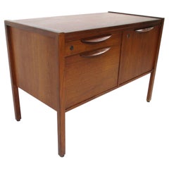 Jens Risom Walnut Danish Styled Small Mid Century Credenza