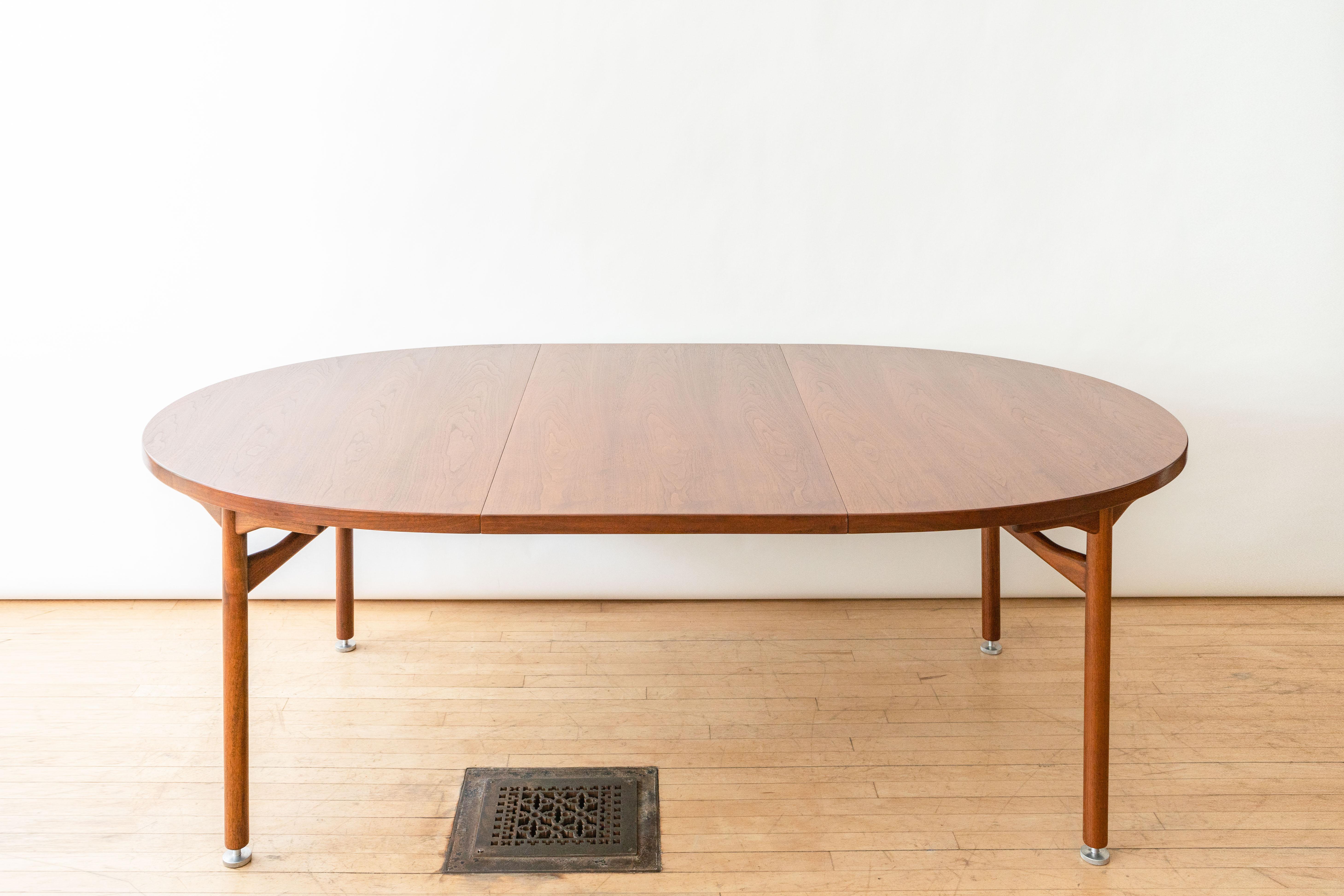 Mid-Century Modern Jens Risom Walnut Dining Table