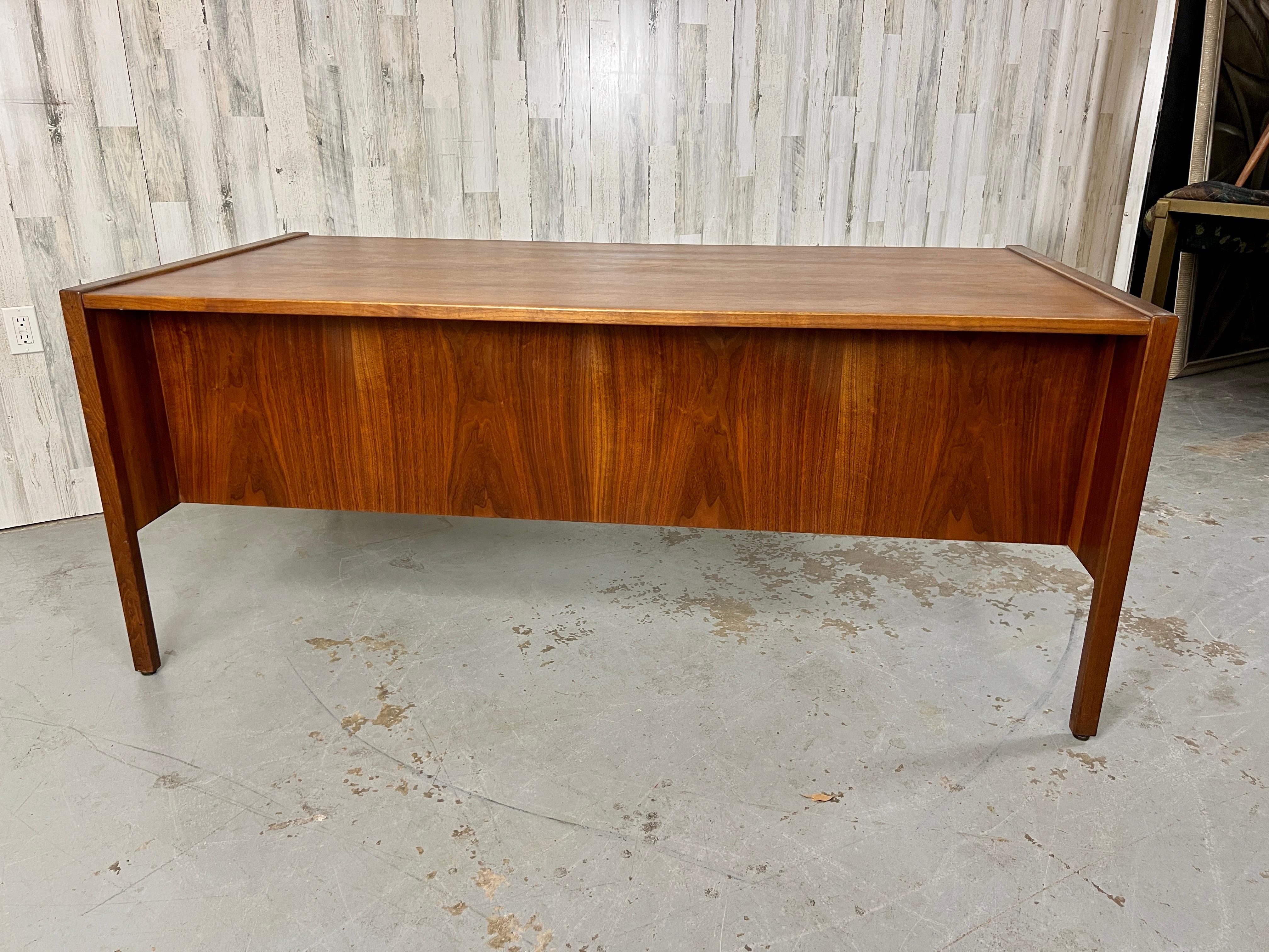 Jens Risom Walnut Executive Desk For Sale 12