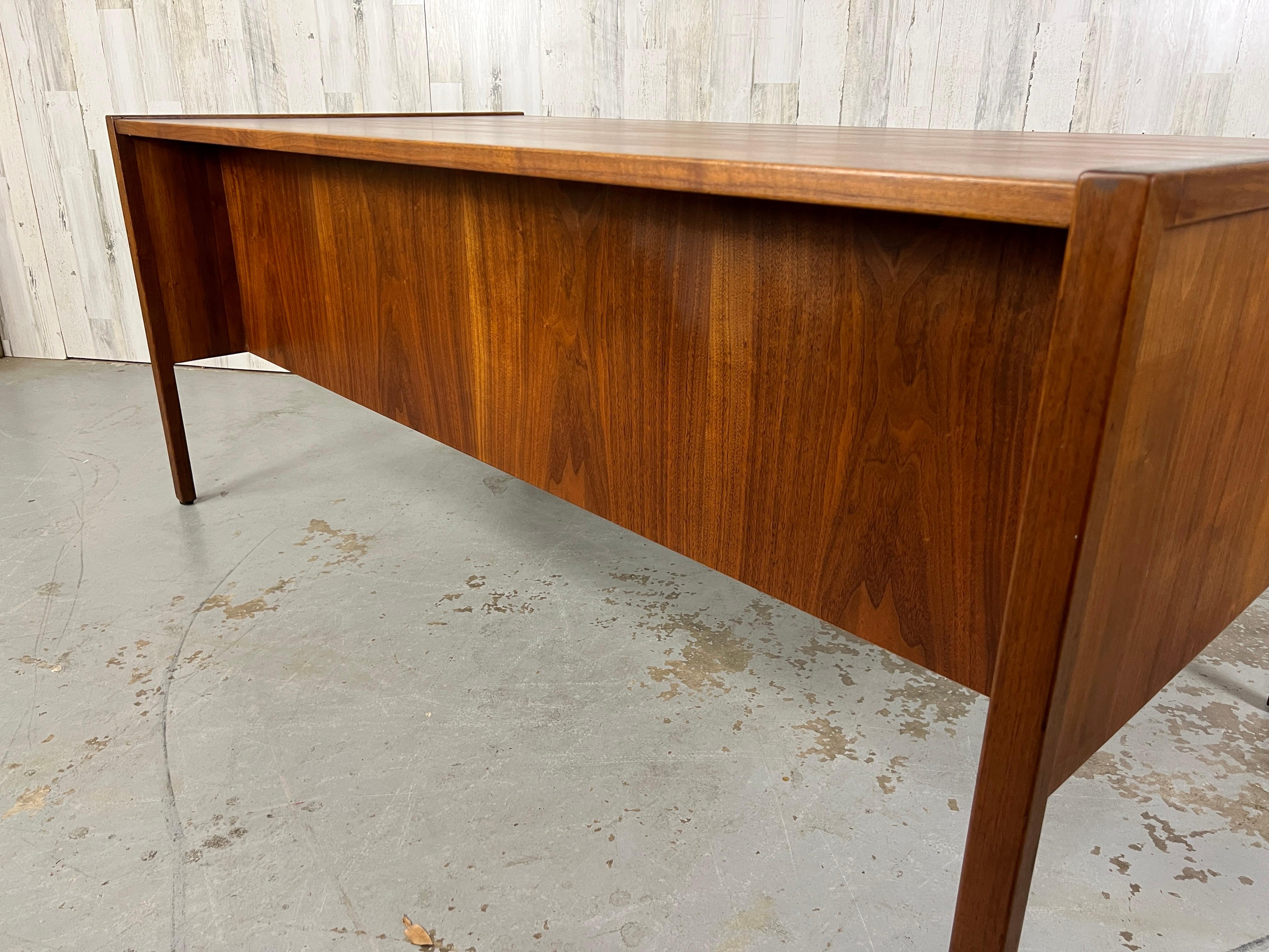 Jens Risom Walnut Executive Desk For Sale 13