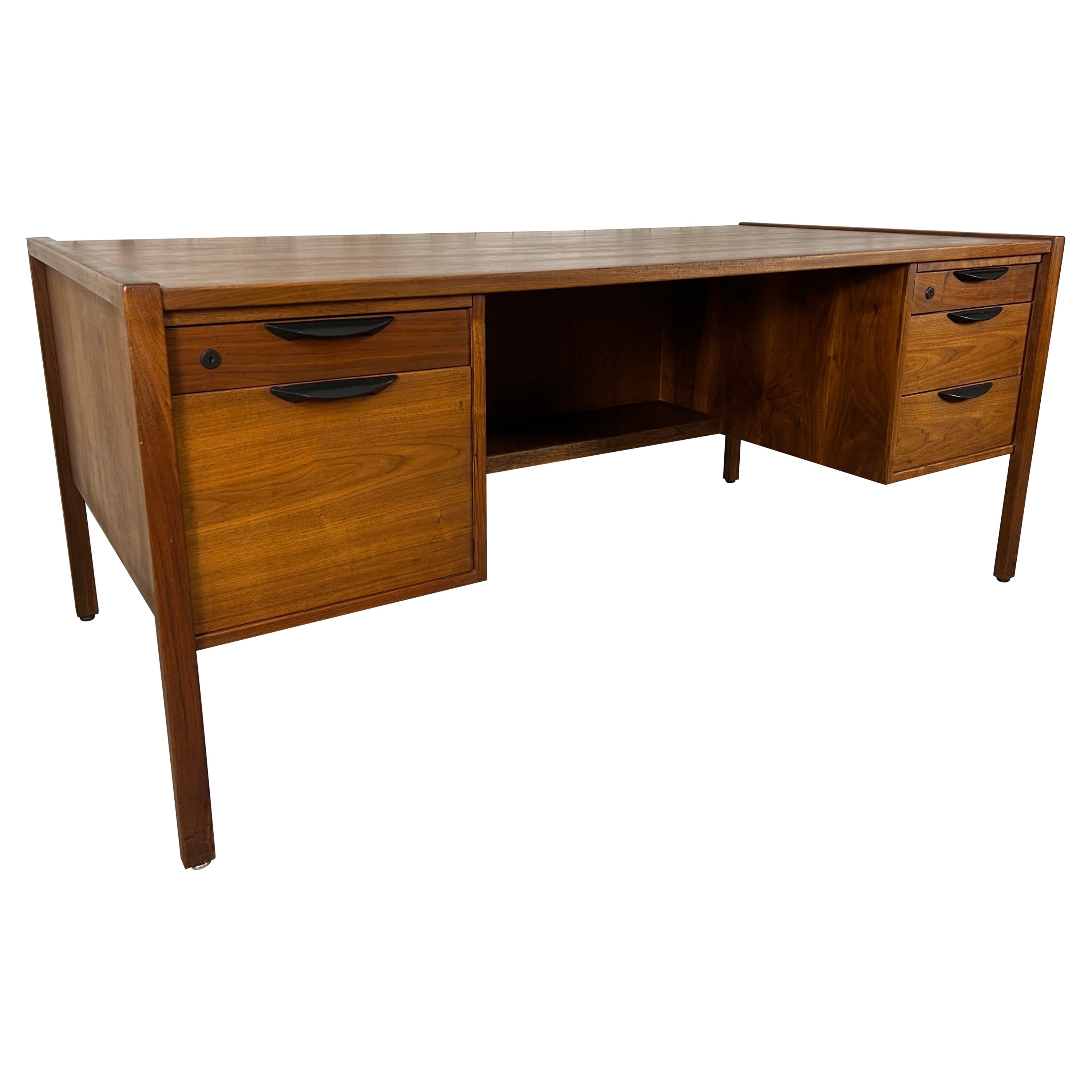 Jens Risom Walnut Executive Desk