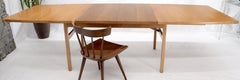 Jens Risom Walnut Gate Leg Dining Table with Extensions Boards