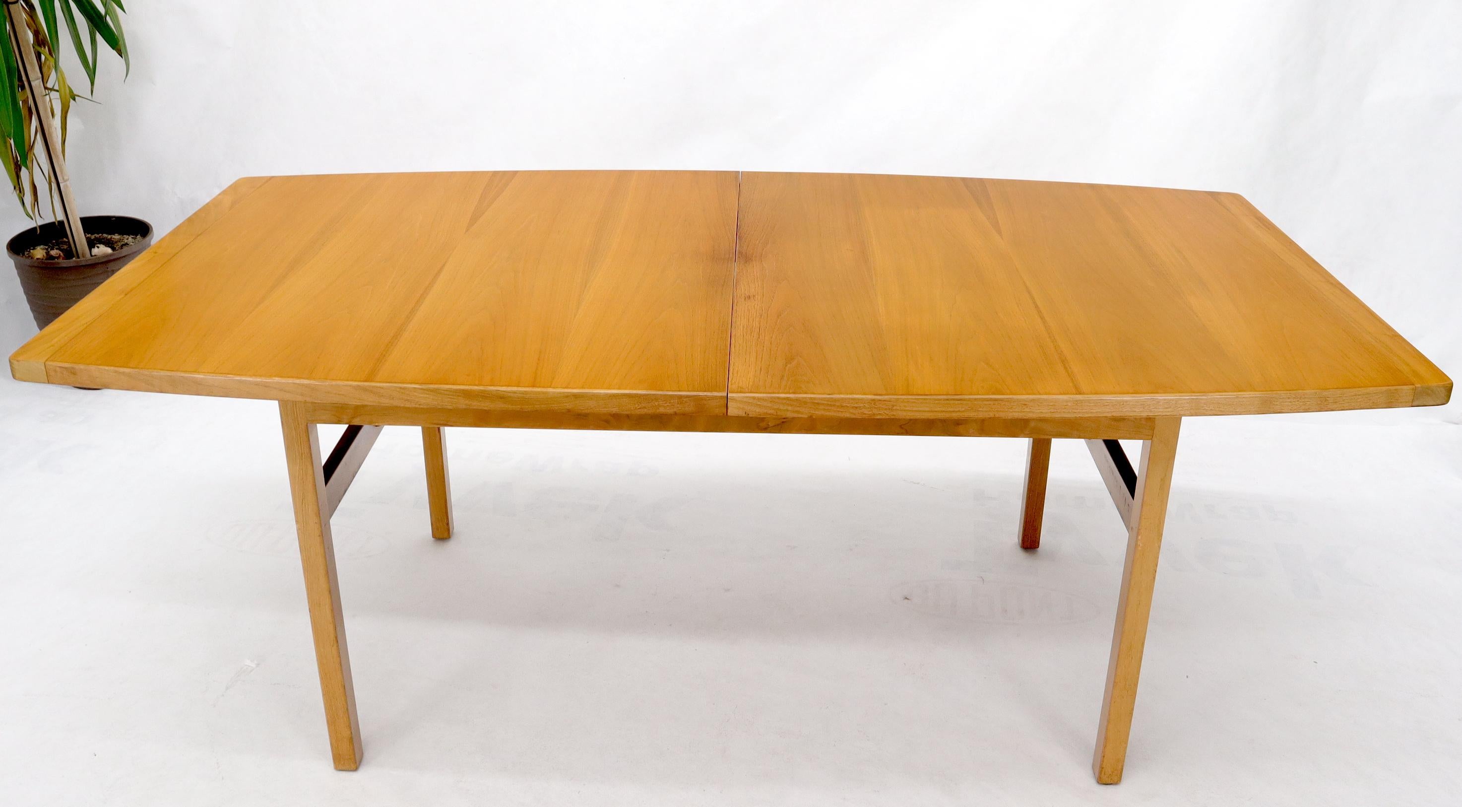 Mid-Century Modern Jens Risom Walnut Gate Leg Dining Table with Extensions Boards