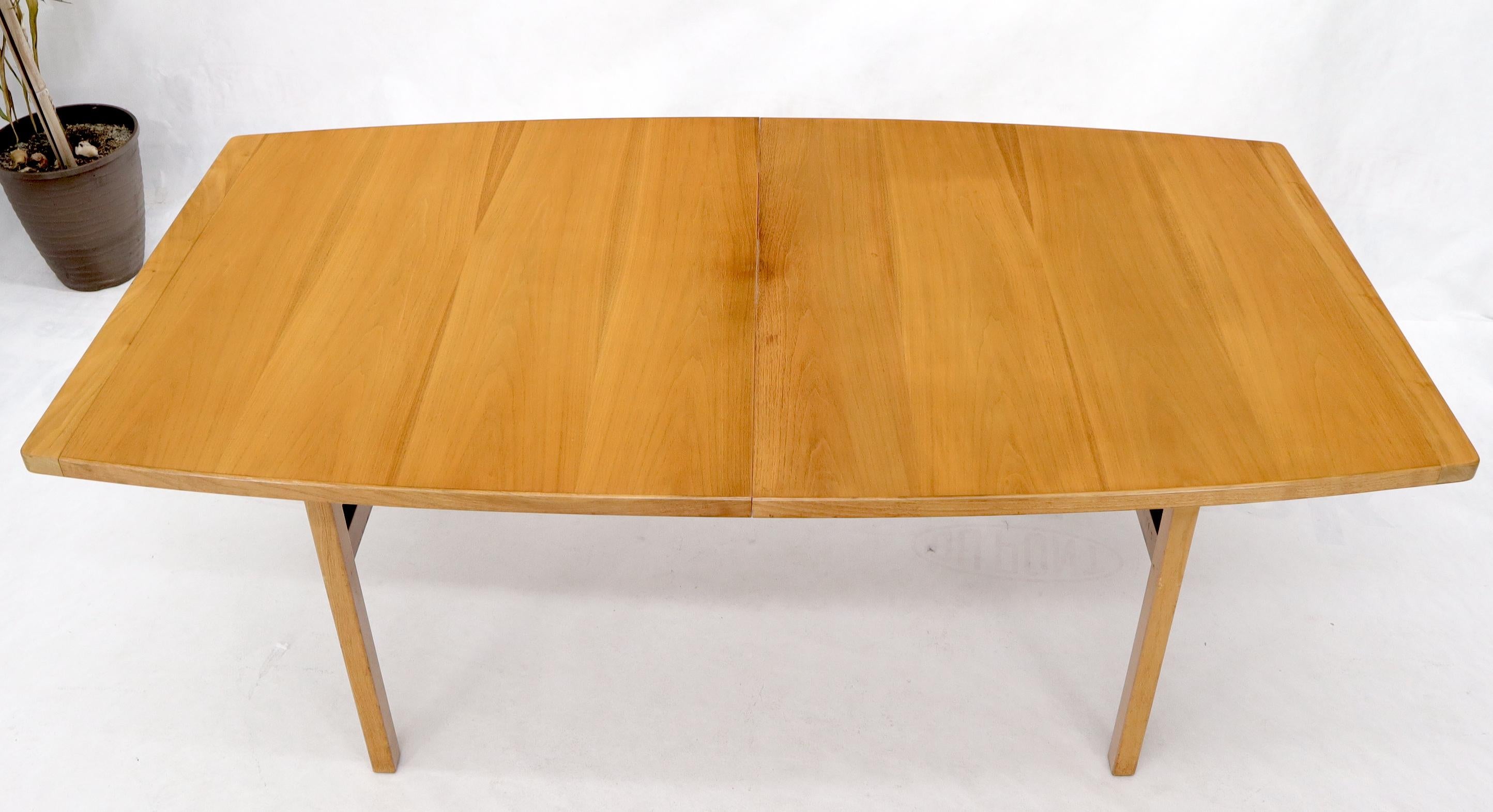 Lacquered Jens Risom Walnut Gate Leg Dining Table with Extensions Boards
