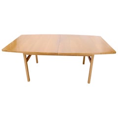 Jens Risom Walnut Gate Leg Dining Table with Extensions Boards