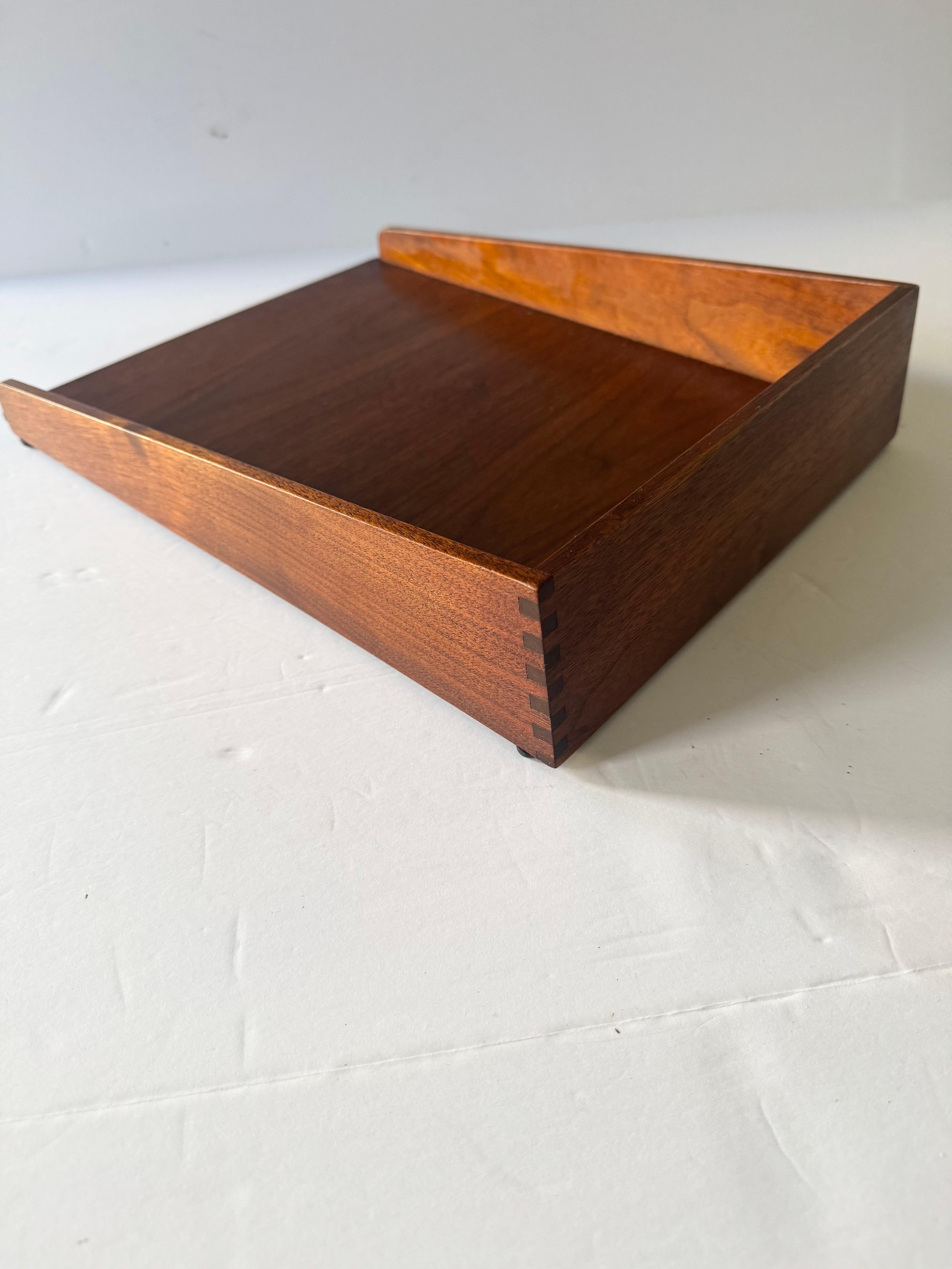 Mid-20th Century Jens Risom Walnut Letter Tray