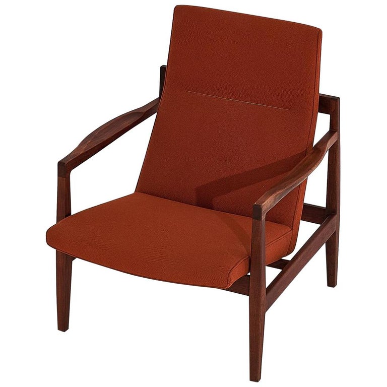 Jens Risom Walnut Lounge Chair 1960 At, Jens Risom Chair Australia