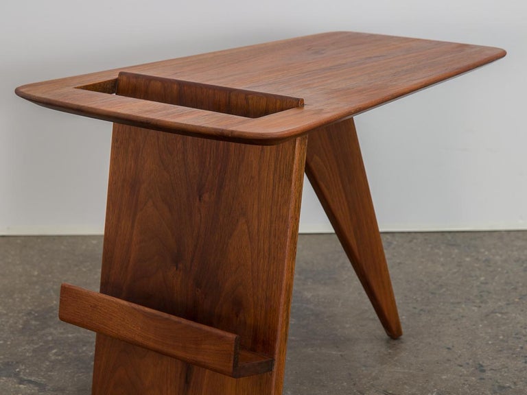 Jens Risom Walnut Magazine Table For Sale at 1stDibs