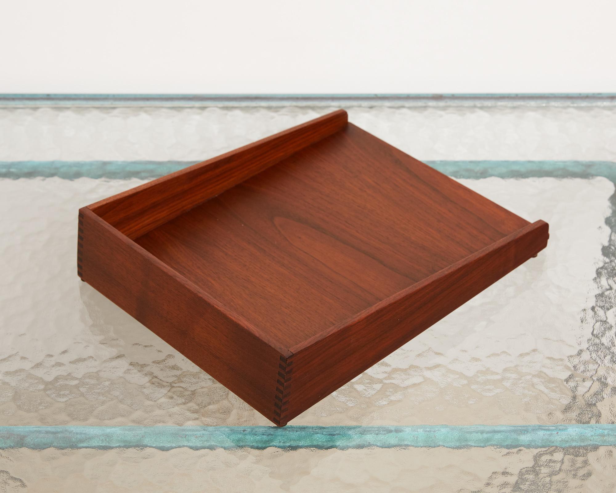 Oiled Jens Risom Walnut Paper Tray