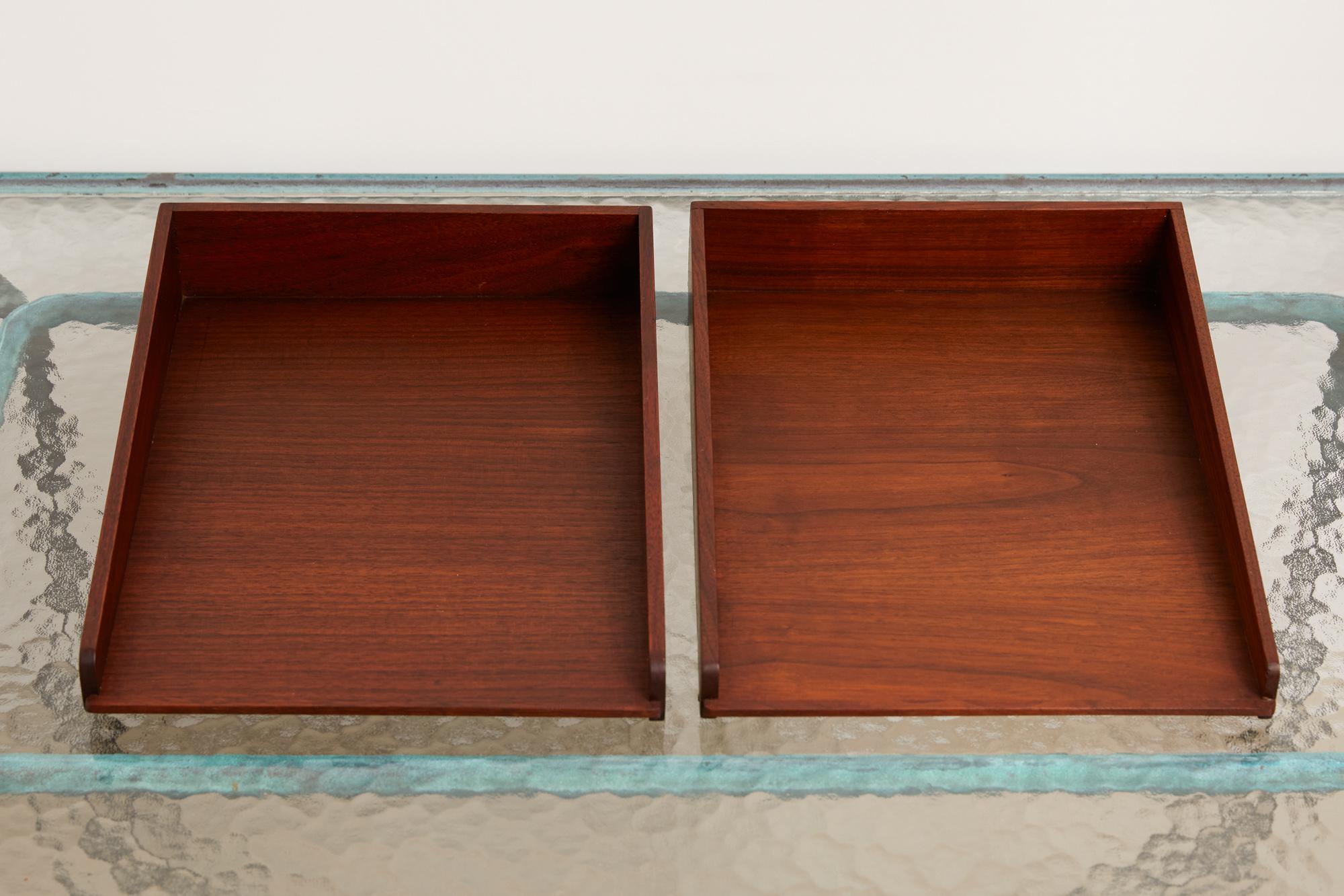 Wood Jens Risom Walnut Paper Tray