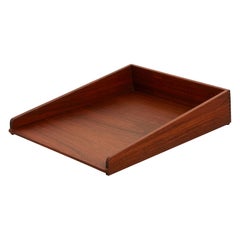 Vintage Jens Risom Walnut Paper Tray