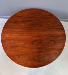 Jens Risom Walnut Revolving Coffee Table on Splayed Walnut Legs Mid Century