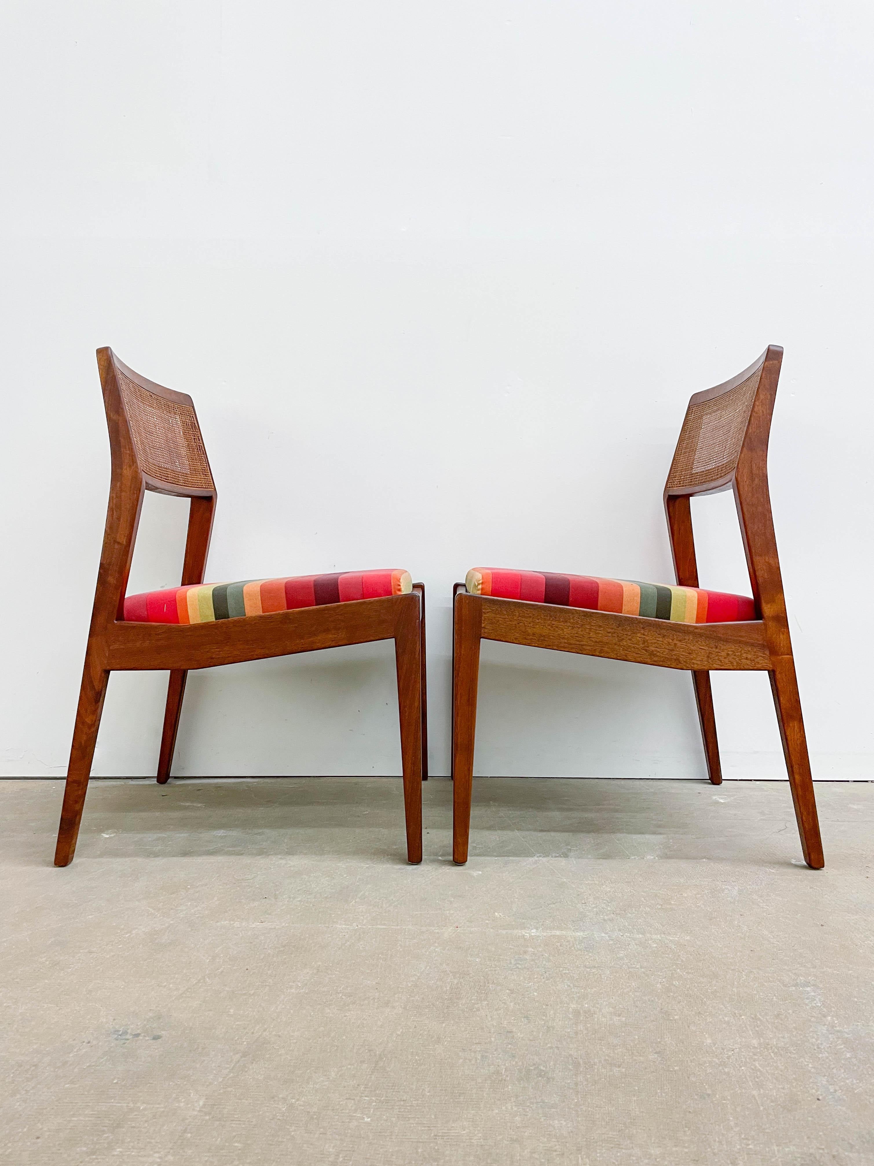 Mid-Century Modern Jens Risom Walnut Side Chairs