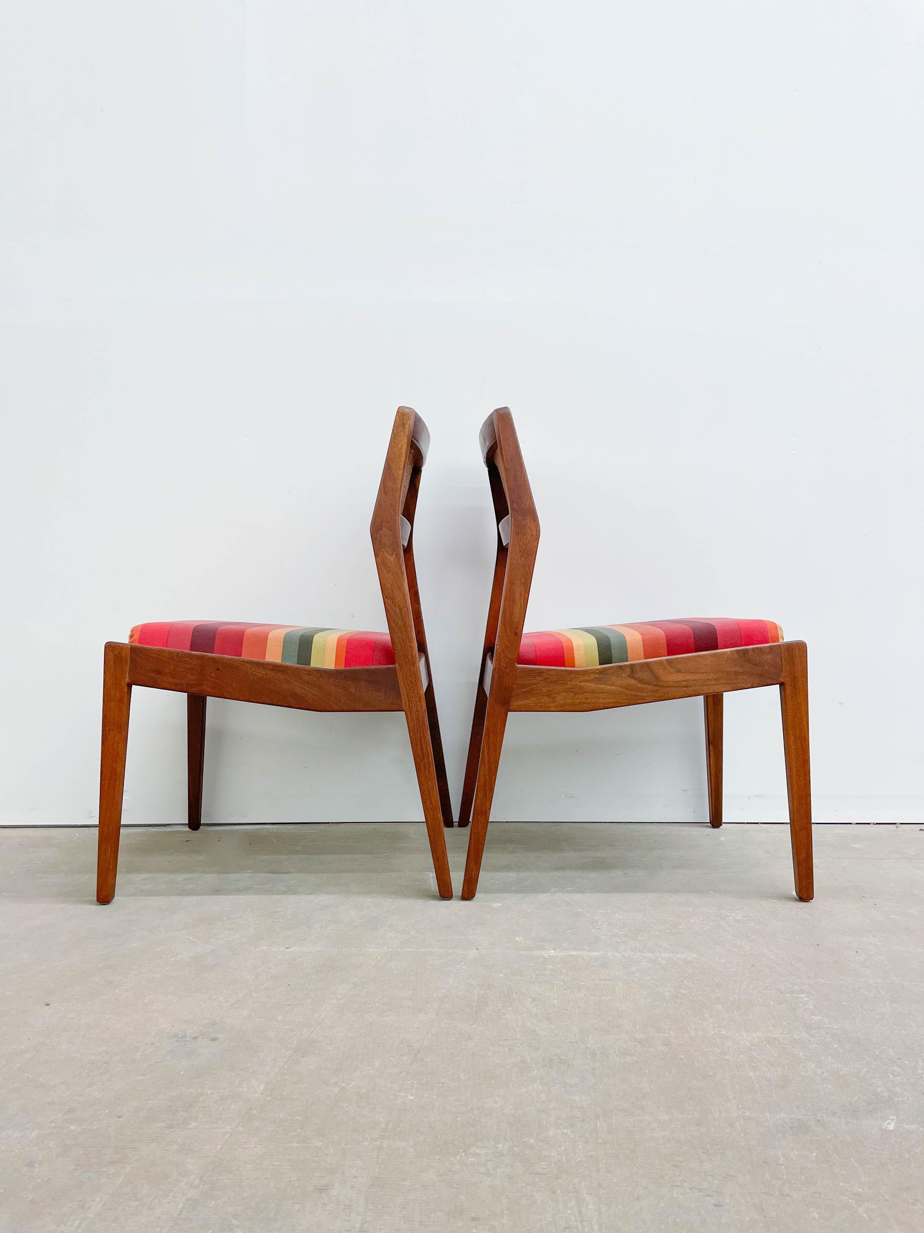 American Jens Risom Walnut Side Chairs
