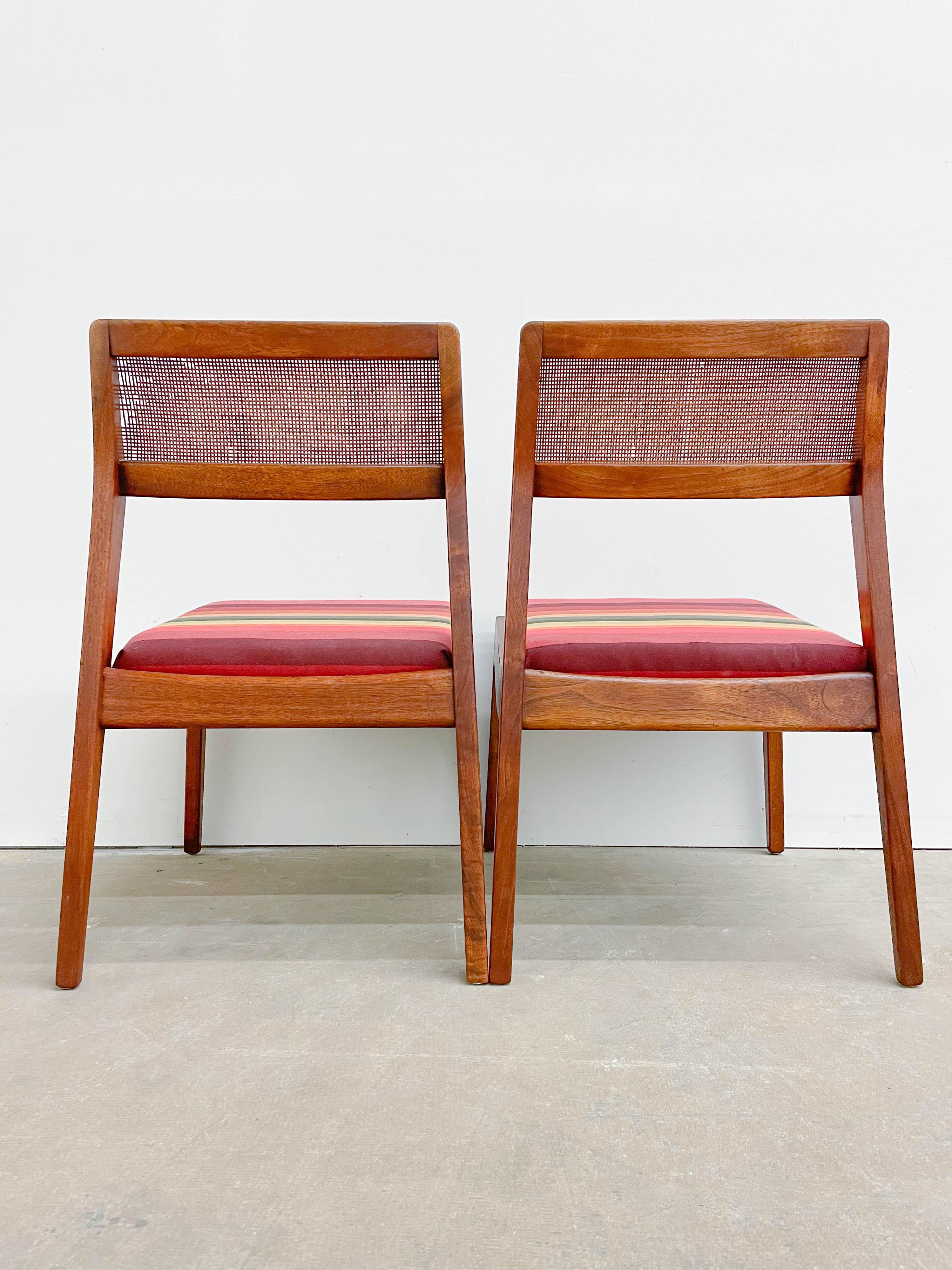 20th Century Jens Risom Walnut Side Chairs