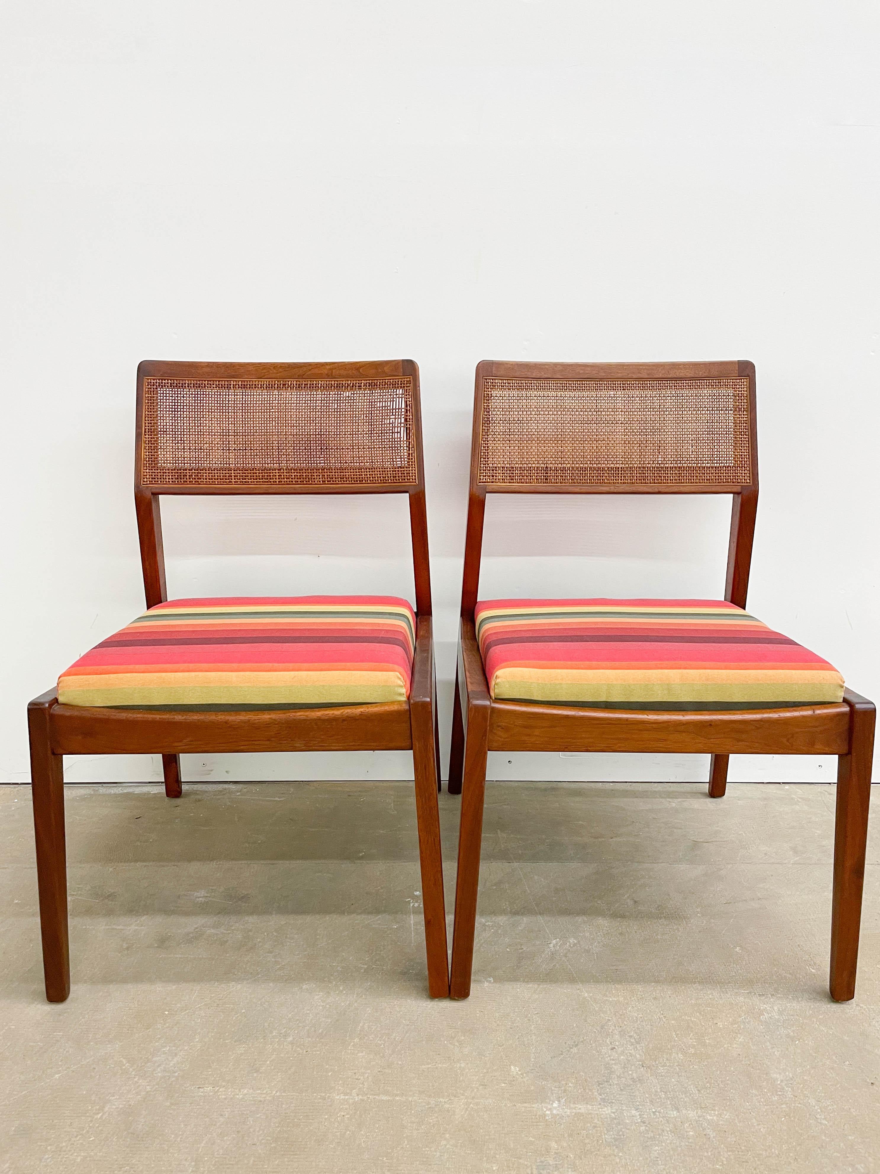 Jens Risom Walnut Side Chairs 1