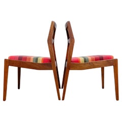 Jens Risom Walnut Side Chairs