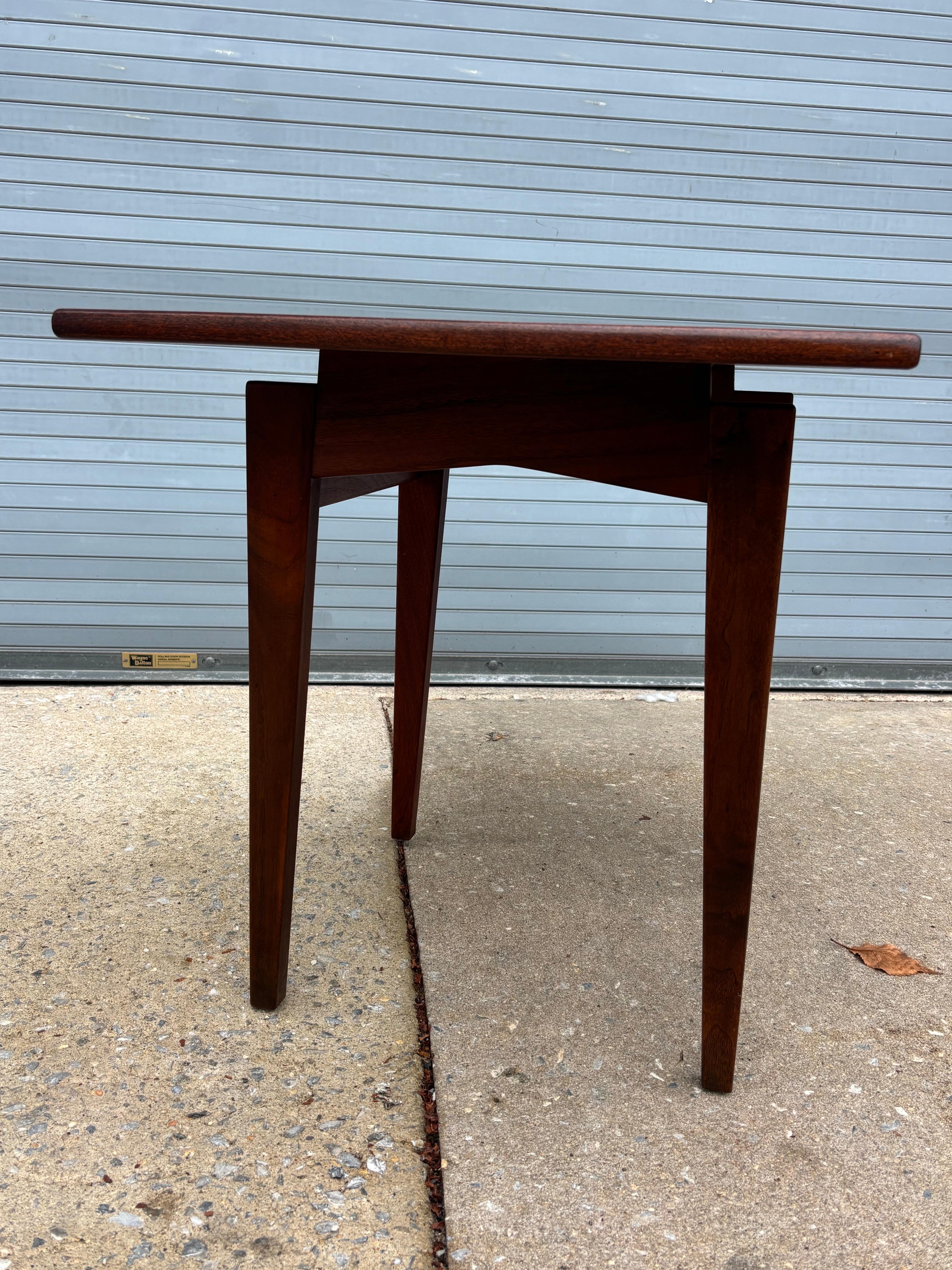 Jen's Risom Side Table with a floating top.  Top has been refinished!  Table is sturdy and ready to go!