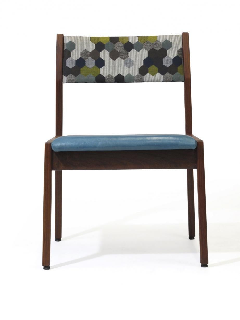 20th Century Jens Risom Walnut Side Chair