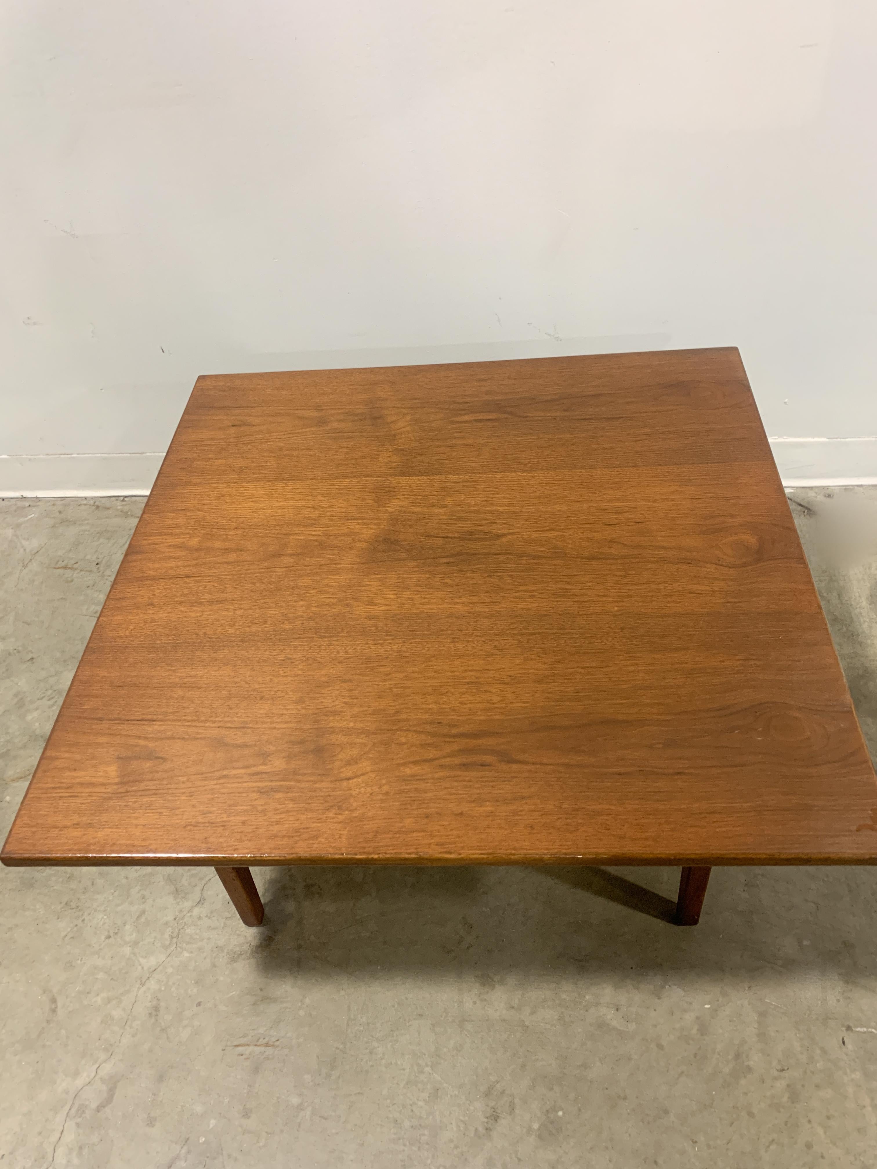 Jens Risom Walnut Square Coffee Table 3