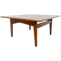 Jens Risom Walnut Square Coffee Table