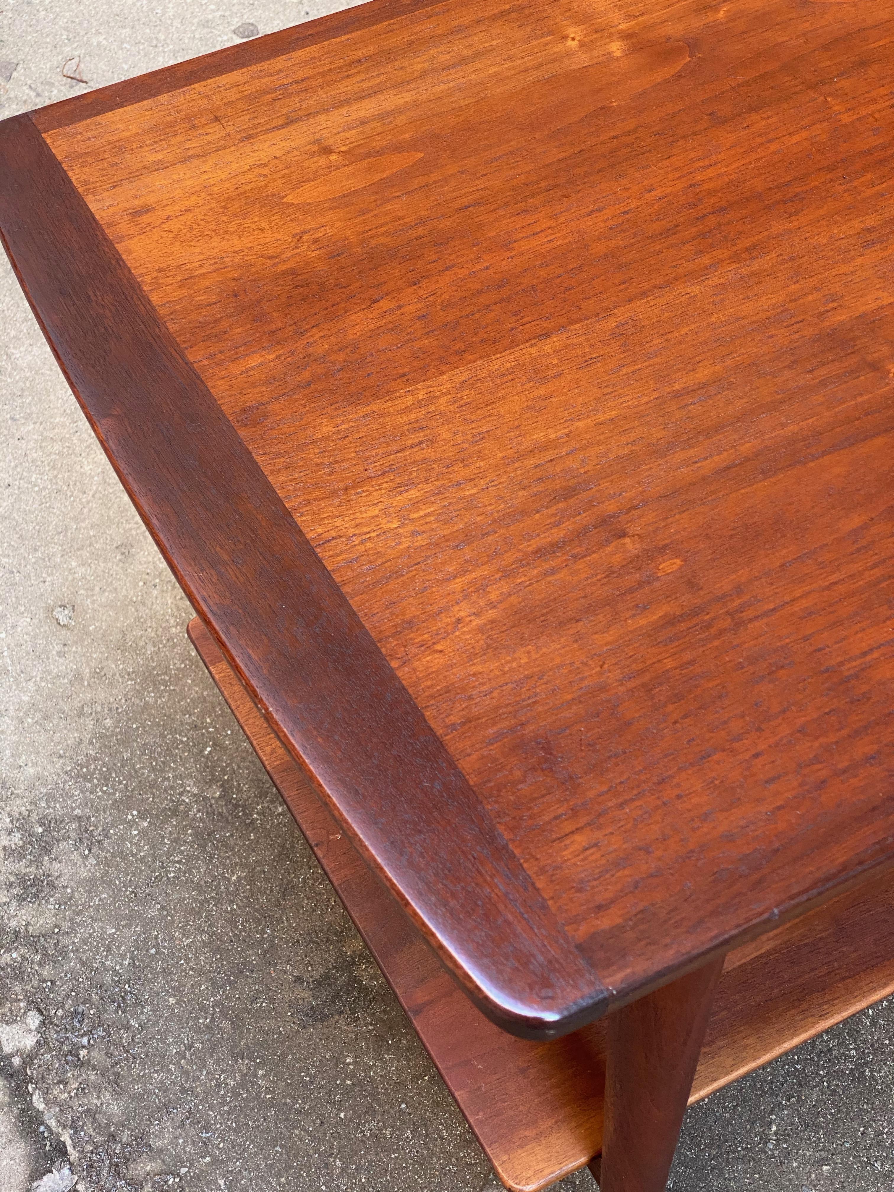 Jens Risom Walnut T-490 Floating Top End Table 1