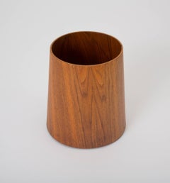 Jens Risom Walnut Wastebasket