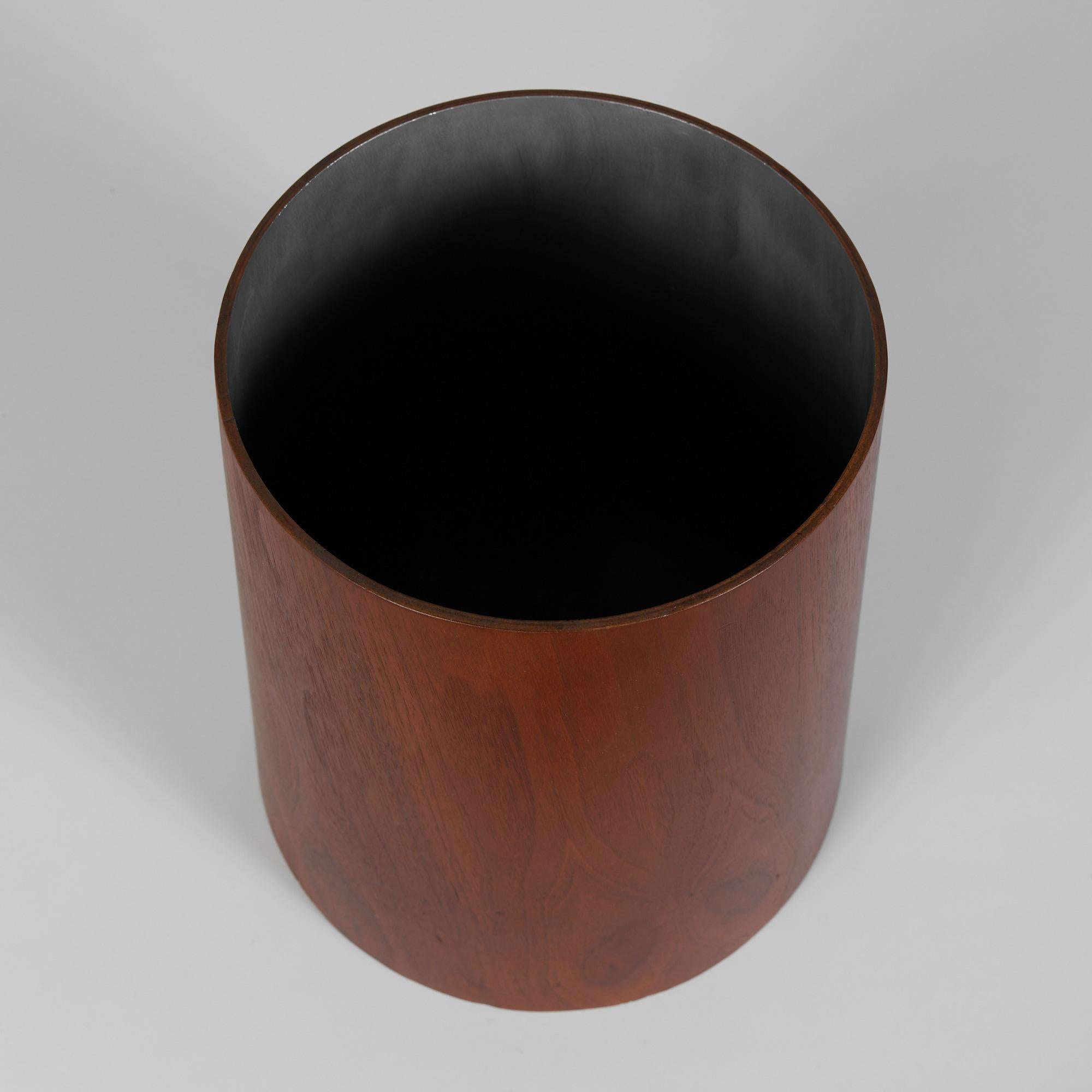 Jens Risom Walnut Wastebasket 1