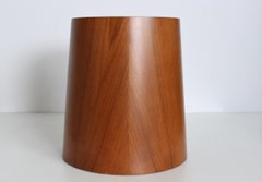 Jens Risom Walnut Wastepaper Basket, 1960's Scandinavian Modern Design