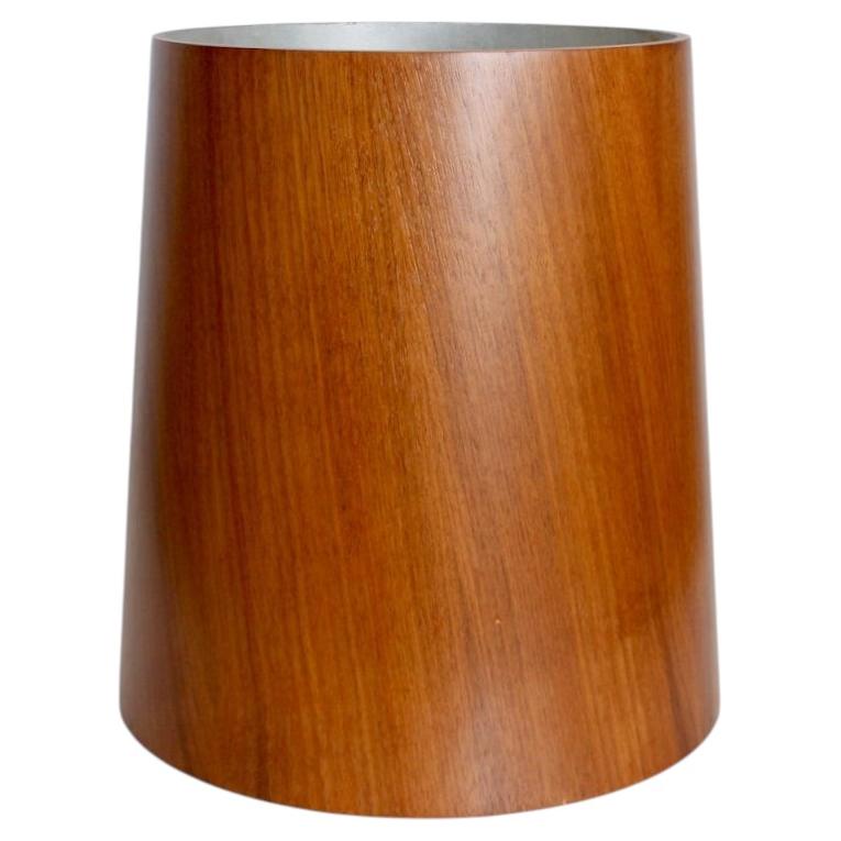 Jens Risom Walnut Wastepaper Basket, 1960's Scandinavian Modern Design