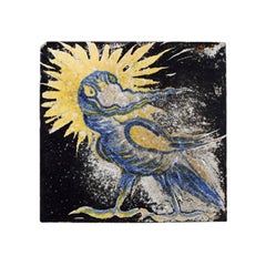 Jens Thirslund for Kähler, Denmark, Unique Stoneware Tile with Bird Motif