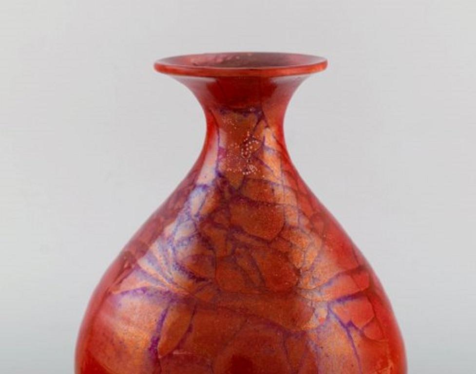 Art Deco Jens Thirslund for Kähler, Denmark, Vase in Glazed Stoneware