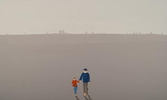 Jens Ulrich Petersen, dänischer Künstler, Öl / Leinwand, Männer auf String