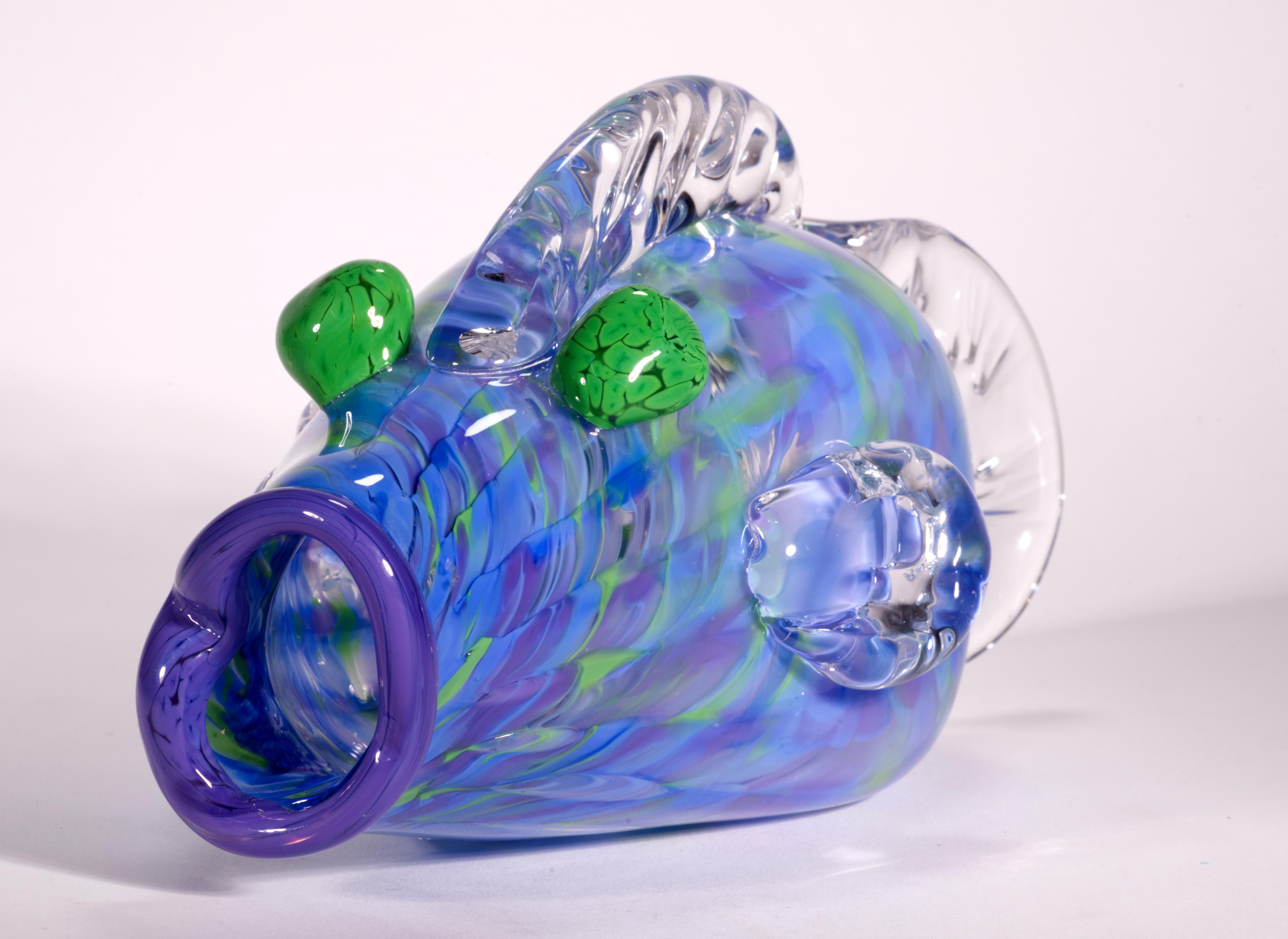 Postmoderno Scultura di pesce di Jensen Kvarnes, vetro da studio americano in vendita