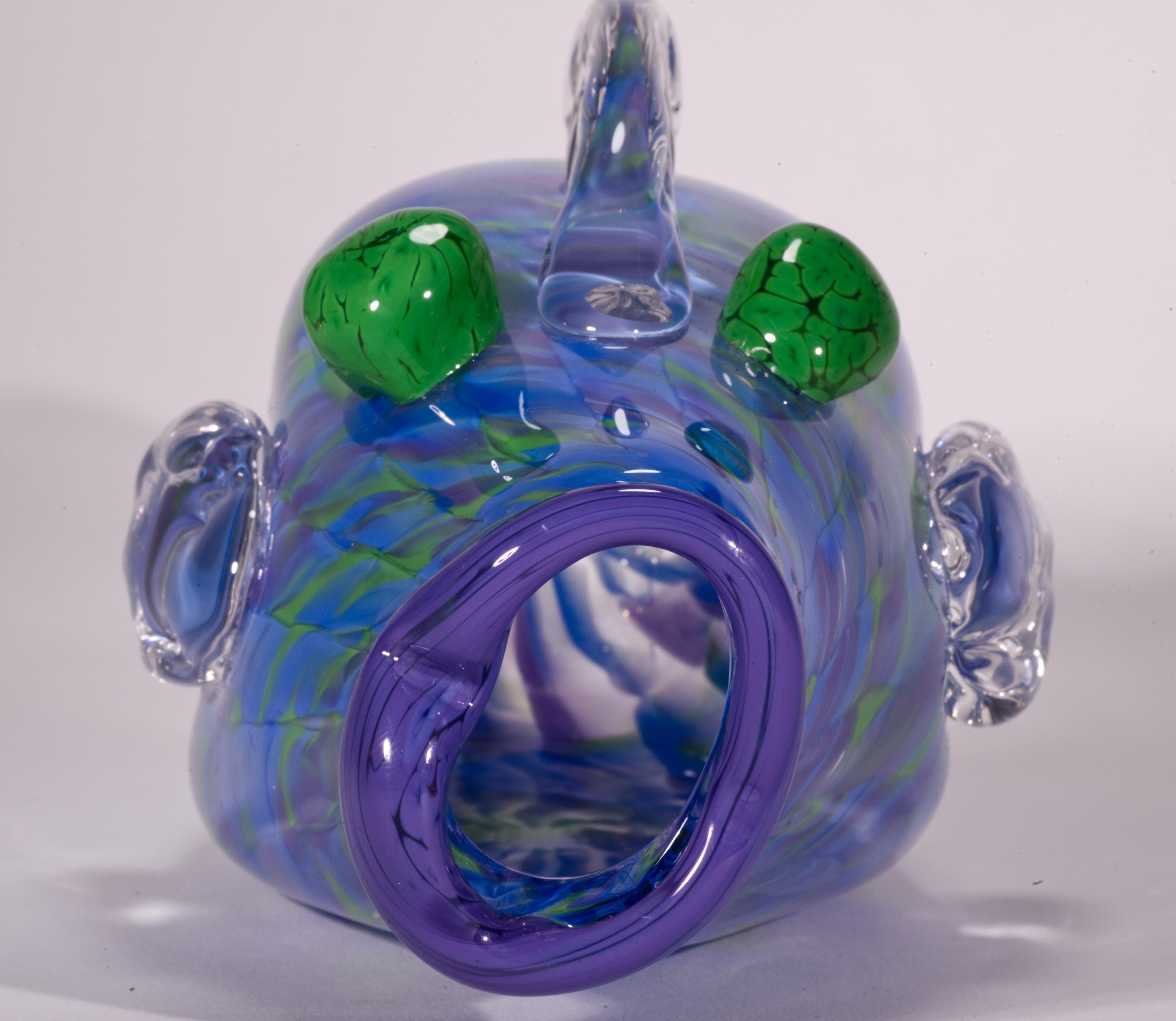 Vetro artistico Scultura di pesce di Jensen Kvarnes, vetro da studio americano in vendita