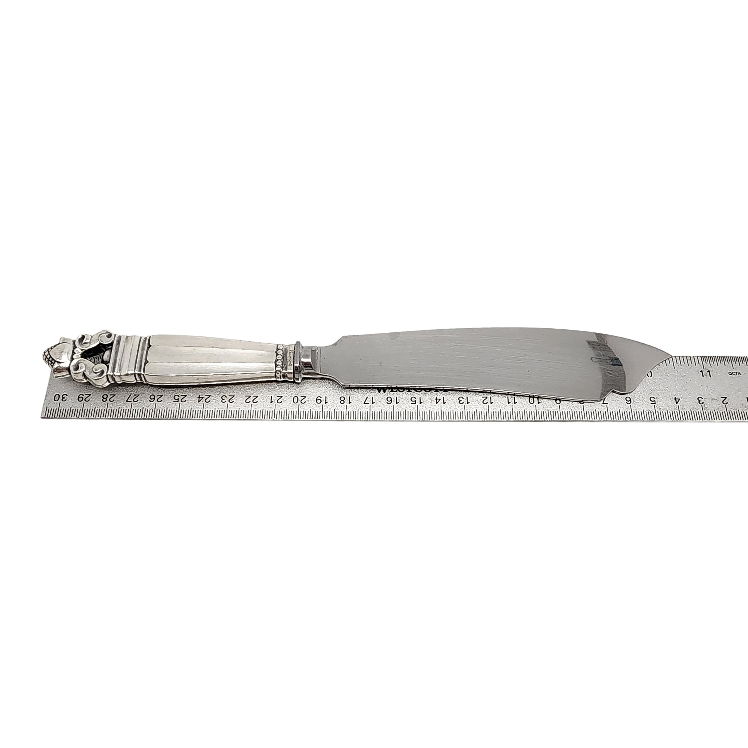 Jensen & Wendel Denmark Acorn Sterling Handle Stainless Blade Cake Knife #14714 For Sale 7