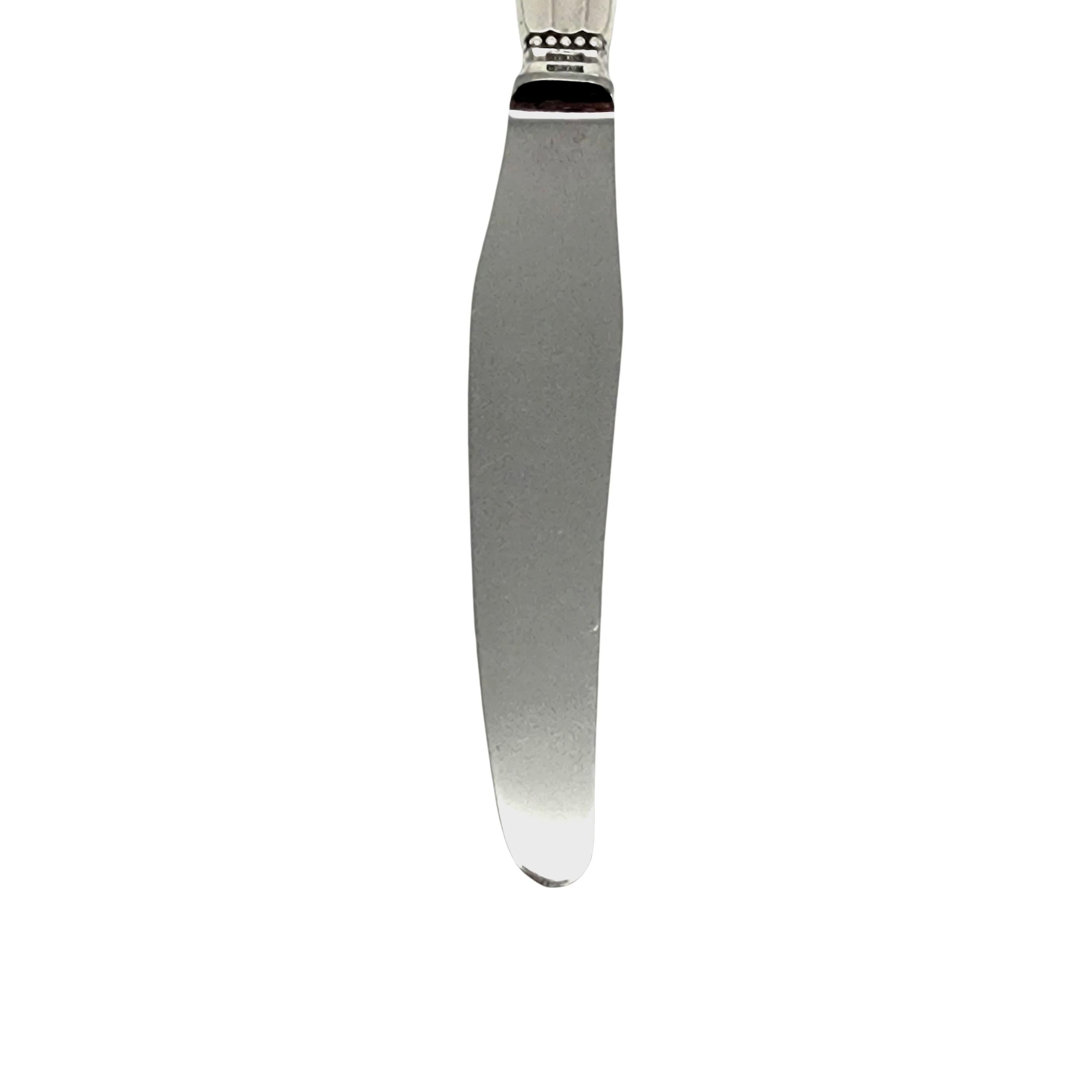 Jensen & Wendel Denmark Acorn Sterling Handle Stainless Blade Knives 8