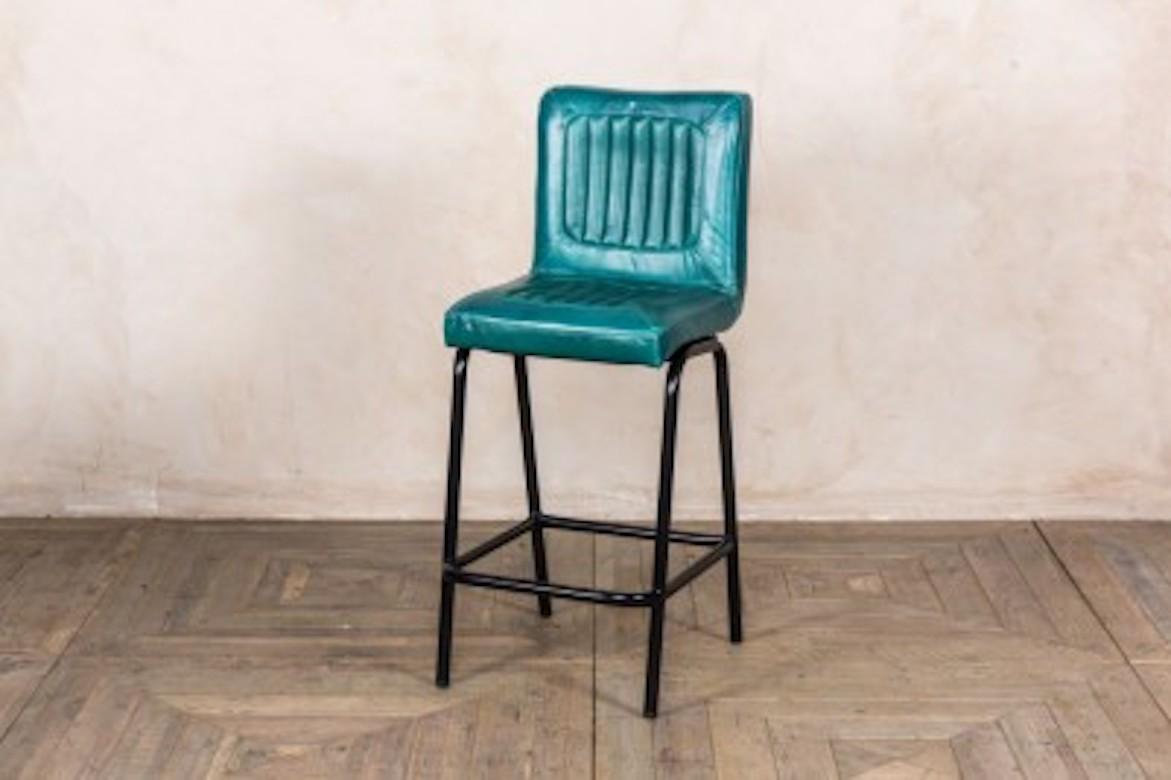 Jenson Distressed Leather Bar Stools, 20th Century For Sale 6