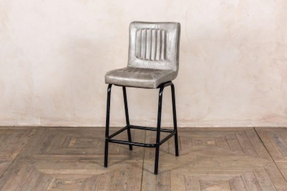Jenson Distressed Leather Bar Stools, 20th Century For Sale 11