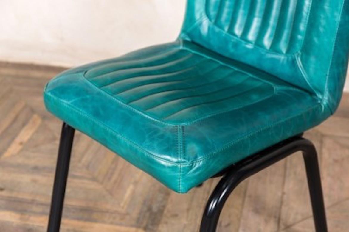Jenson Distressed Leather Dining Chairs, 20th Century For Sale 3