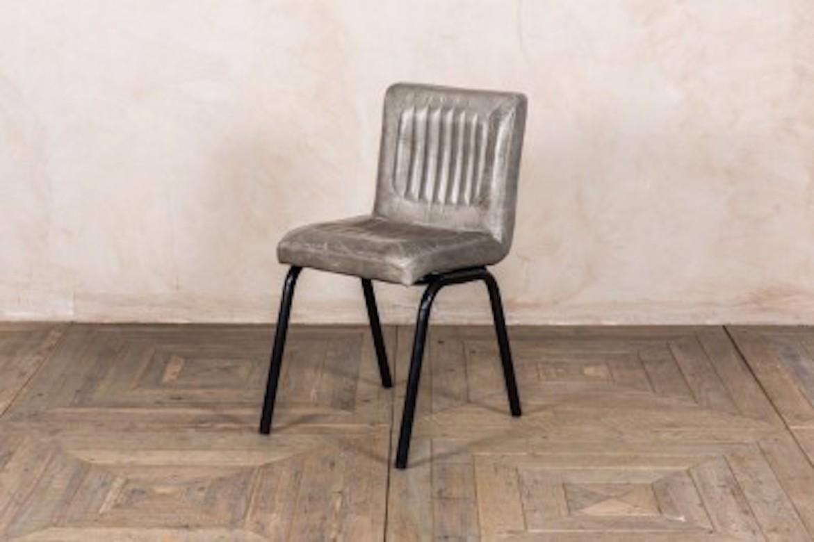 Jenson Distressed Leather Dining Chairs, 20th Century For Sale 5