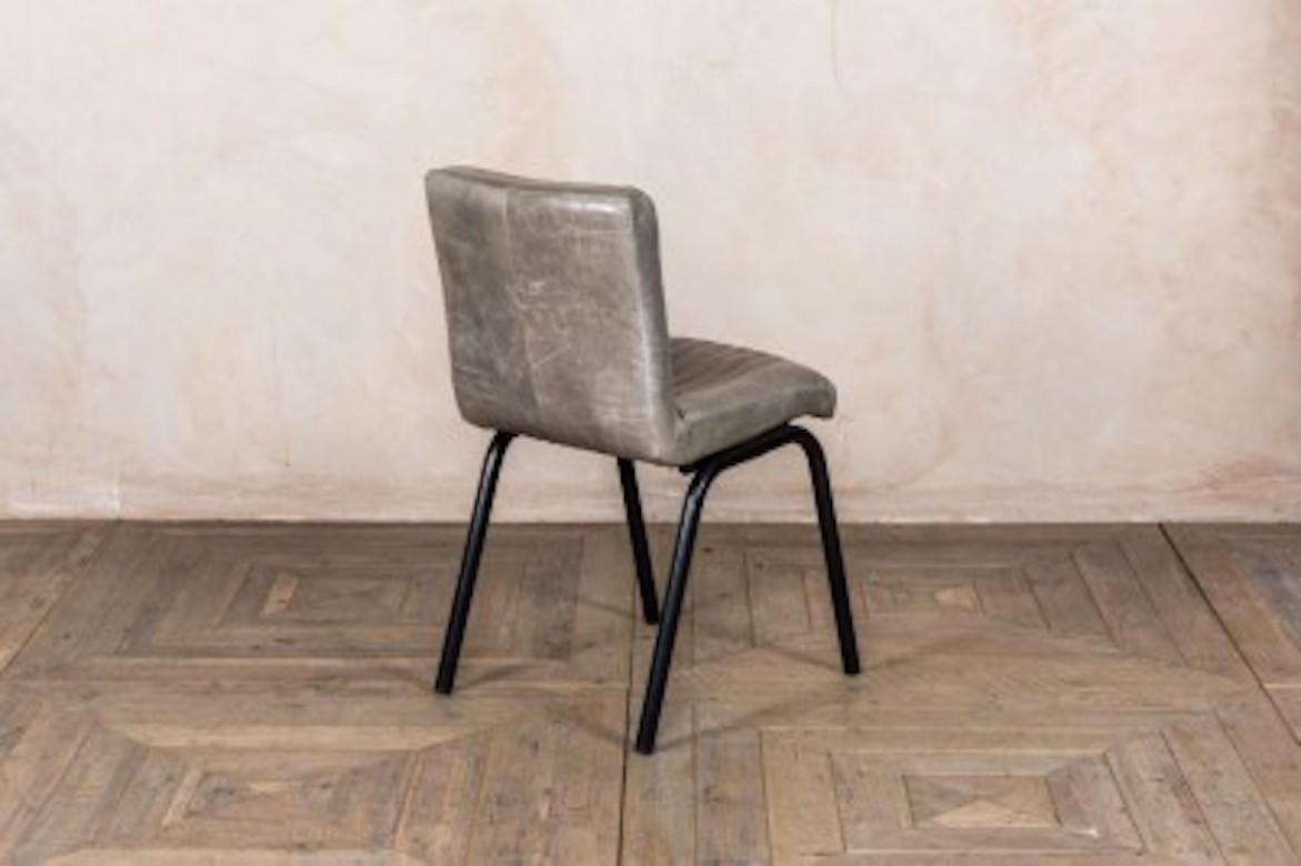 Jenson Distressed Leather Dining Chairs, 20th Century For Sale 6
