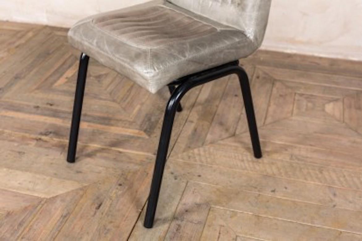 Jenson Distressed Leather Dining Chairs, 20th Century For Sale 9