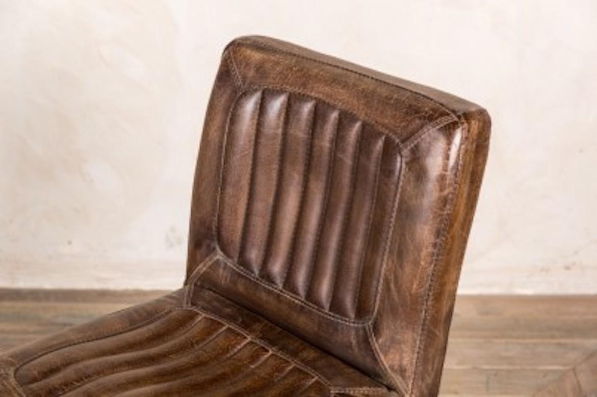 Jenson Distressed Leather Dining Chairs, 20th Century For Sale 12